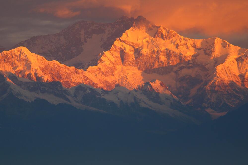montagna piu alta Kangchenjunga