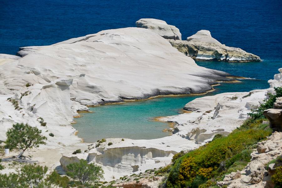 La bellissima spiaggia di Sarakiniko
