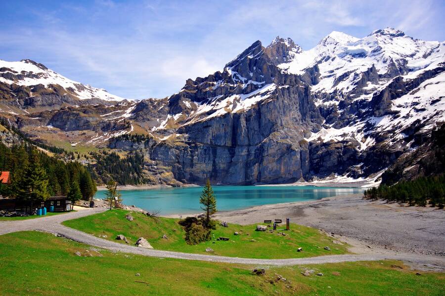 Le Alpi svizzere a Ferragosto